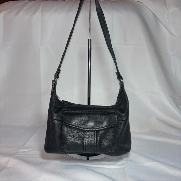 Vintage Fossil 75082 Black Pebble Leather Front Pocket - Picture 1 of 13